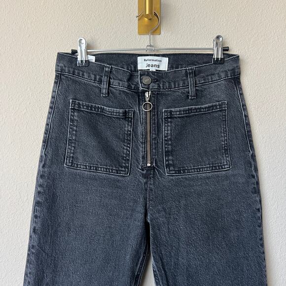 Reformation Peyton Zip Ultra High Rise Bootcut Jeans in Solana Size 28 - Picture 4 of 7